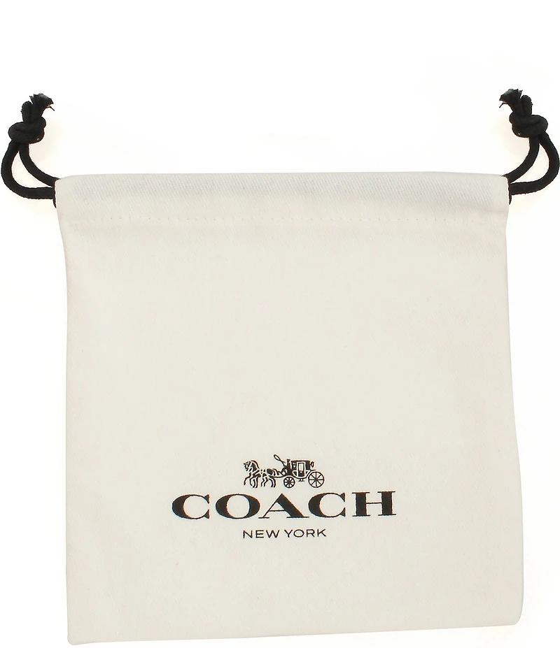 COACH Signature Heart Stud Earrings