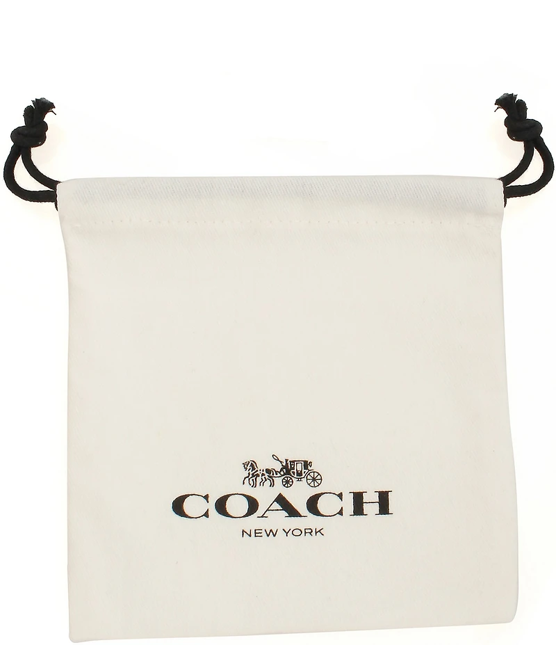 COACH Signature Heritage Butterfly Drop Earrings