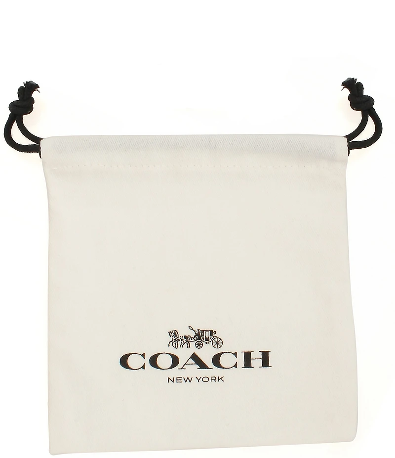 COACH Signature Heritage Mixed Charm Chain Front Back Earrings