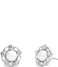 COACH Signature Heritage Pearl Stud Earrings