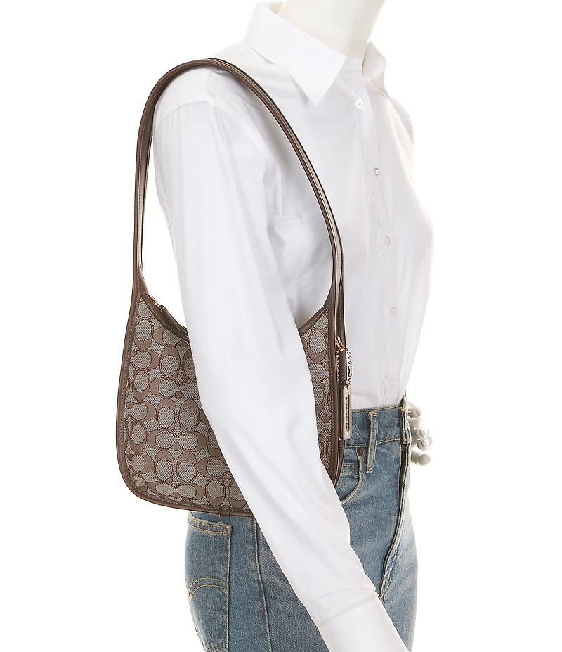 COACH Signature Jacquard Curve Shoulder Bag
