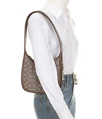 COACH Signature Jacquard Curve Shoulder Bag