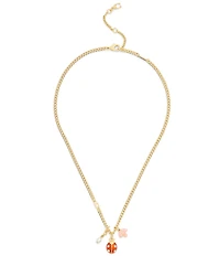 COACH Signature Ladybug Charm Short Pendant Necklace