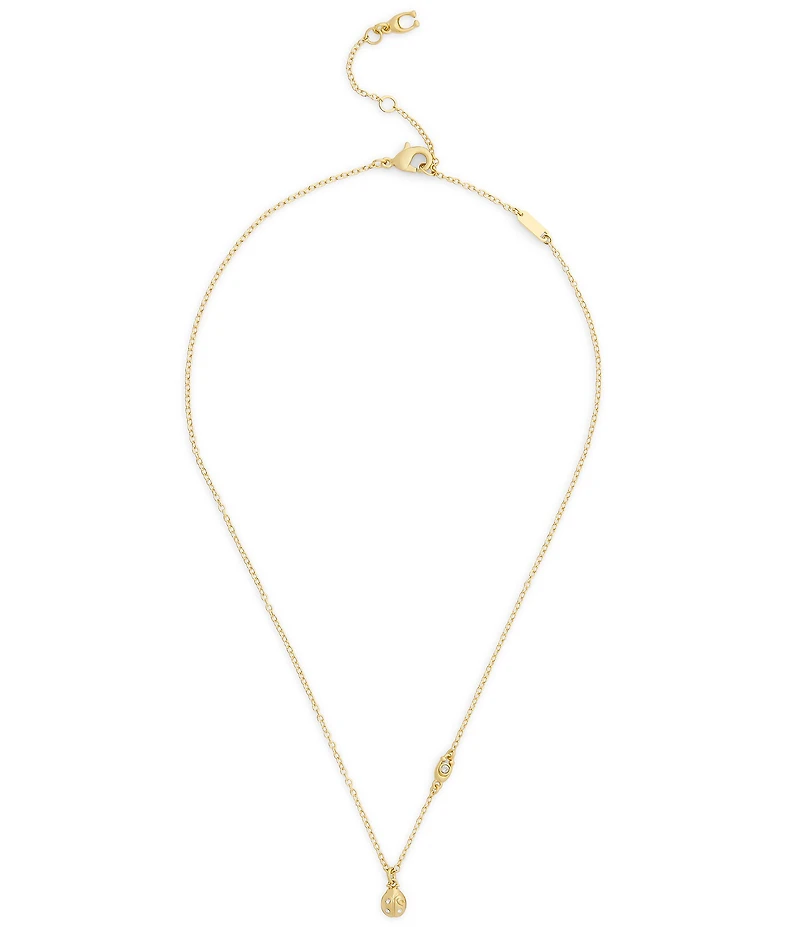 COACH Signature Ladybug Short Pendant Necklace