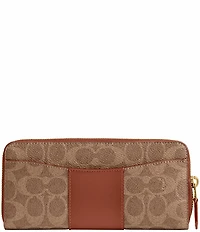 COACH Signature Logo Essential Slim Accordion Zip Wallet