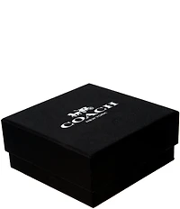 COACH Signature Logo Crystal Stud Earrings