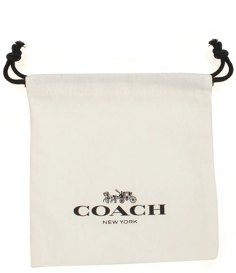 COACH Signature Mini Tea Rose Stud Earrings