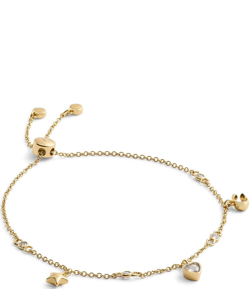 COACH Signature Mixed Charm Adjustable Bracelet