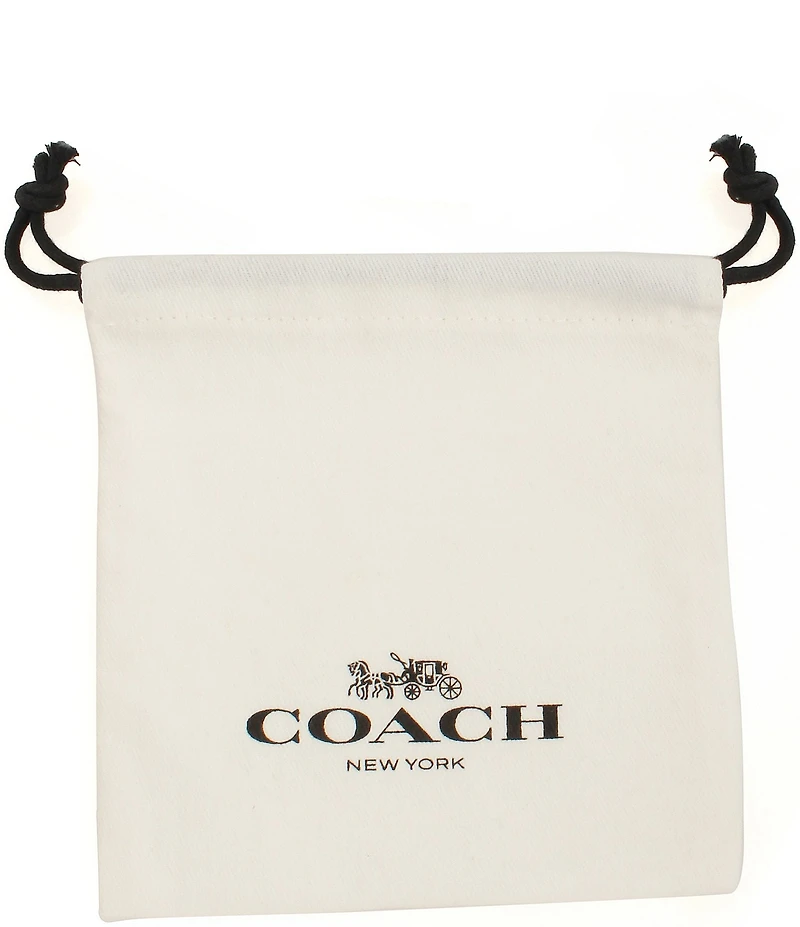 COACH Signature Mother of Pearl Coin Short Pendant Necklace
