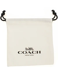 COACH Signature Mother of Pearl Coin Short Pendant Necklace