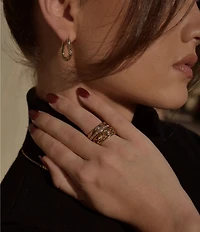 COACH Signature Openwork Band Ring Set