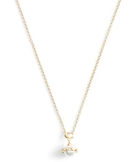 COACH Signature Pearl Orb Short Pendant Necklace