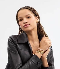COACH Signature Pearl Orb Short Pendant Necklace