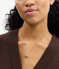 COACH Signature Puffy Heart Short Pendant Necklace