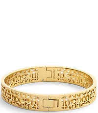 COACH Signature Quilted Cut Out Bangle Bracelet