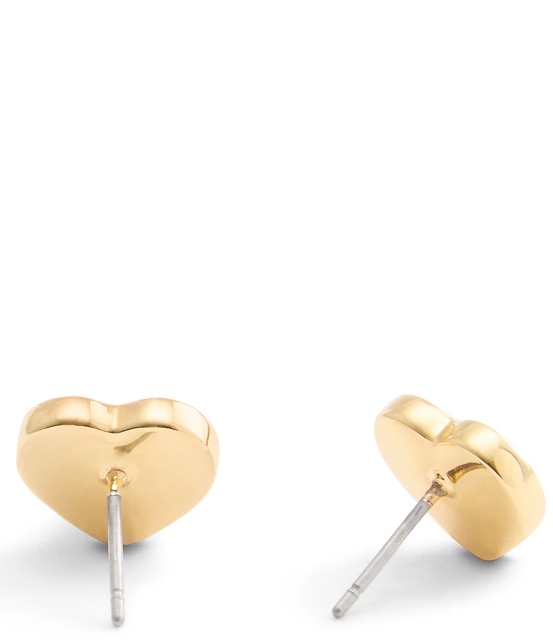 COACH Signature Quilted Heart Bag Stud Earrings