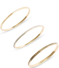 COACH Signature Quilted Heart Bangle Bracelet Set