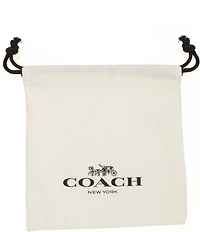 COACH Signature Quilted Heart Crystal Adjustable Slider Bracelet