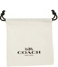 COACH Signature Quilted Heart Huggie Hoop Earrings