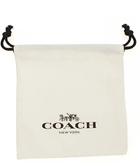 COACH Signature Logo Quilted Crystal Heart Ring Set