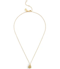 COACH Signature Quilted Heart Short Pendant Necklace