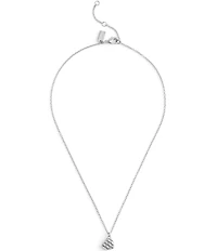 COACH Signature Quilted Heart Short Pendant Necklace