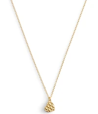 COACH Signature Quilted Heart Short Pendant Necklace