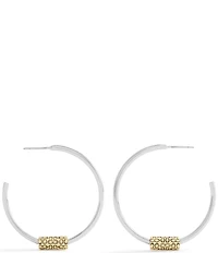 COACH Signature Quilted Tube Hoop Earrings