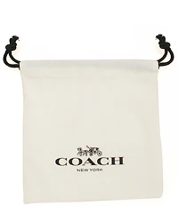 COACH Signature Quilted Tube Hoop Earrings