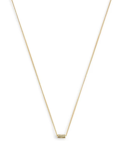 COACH Signature Quilted Tube Short Pendant Necklace