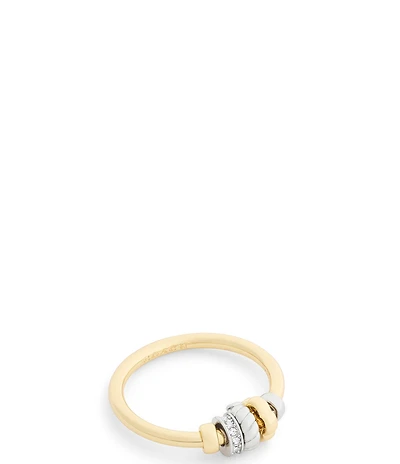 COACH Signature Rondelle Charm Two Tone Band Ring
