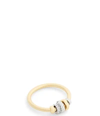 COACH Signature Rondelle Charm Two Tone Band Ring