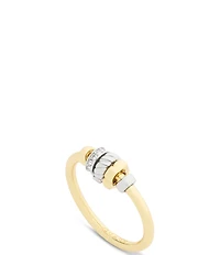 COACH Signature Rondelle Charm Two Tone Band Ring