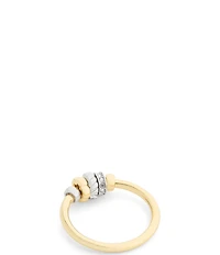 COACH Signature Rondelle Charm Two Tone Band Ring