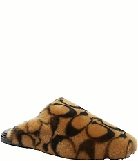 COACH Signature Shearling Slippers