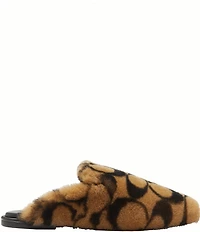COACH Signature Shearling Slippers
