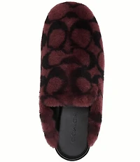 COACH Signature Shearling Slippers
