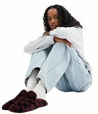 COACH Signature Shearling Slippers