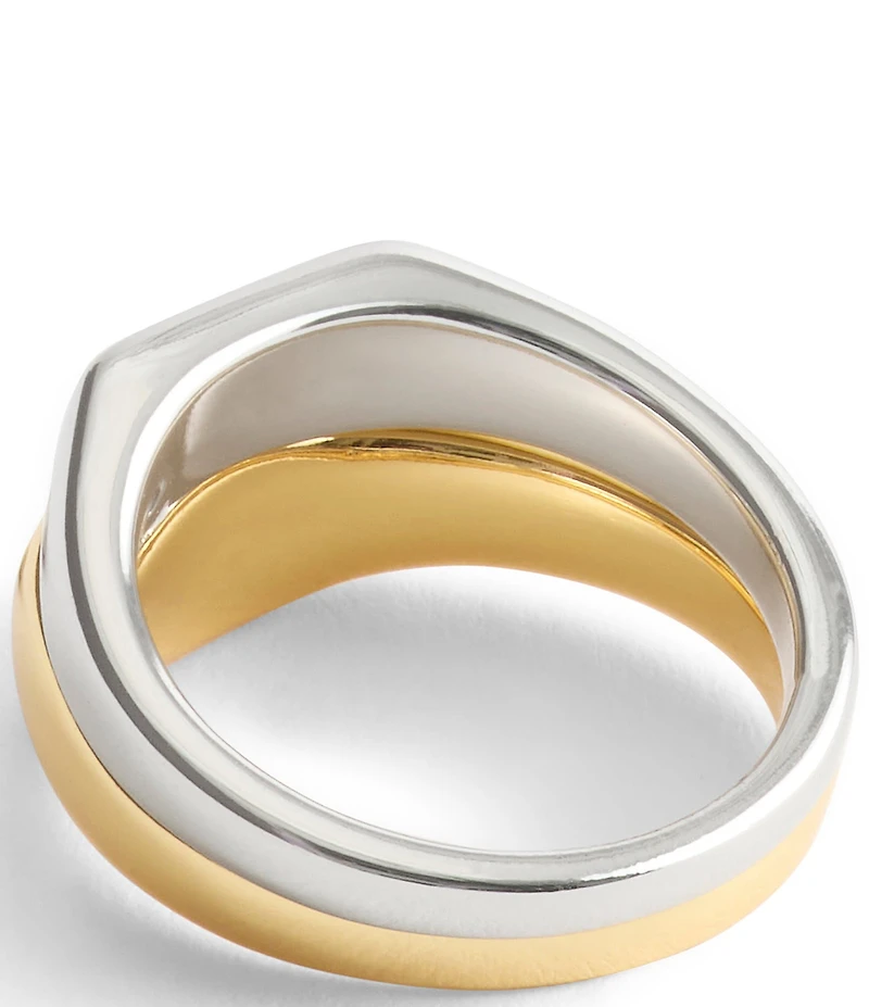 COACH Signature Signet Duo Band Ring Set