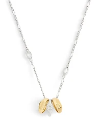 COACH Signature Signet Rondelle Short Pendant Necklace
