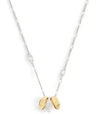 COACH Signature Signet Rondelle Short Pendant Necklace