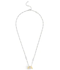 COACH Signature Signet Rondelle Short Pendant Necklace