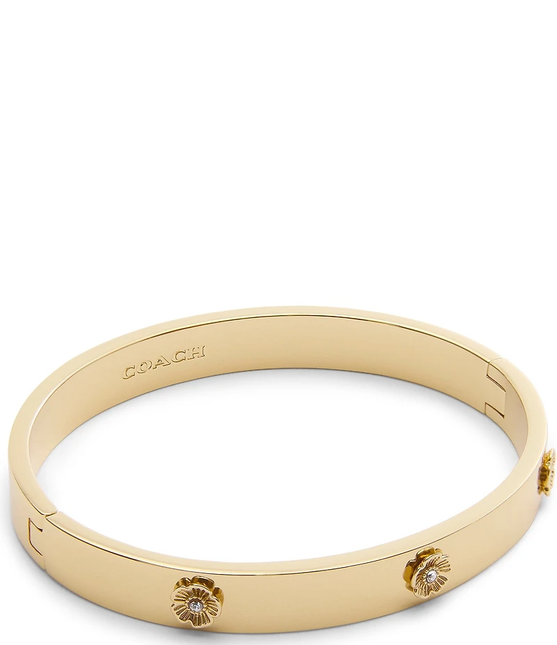COACH Signature Tea Rose Bangle Bracelet