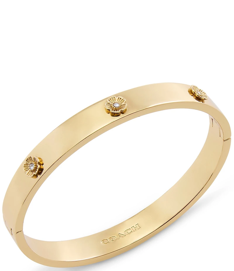 COACH Signature Tea Rose Bangle Bracelet