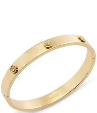 COACH Signature Tea Rose Bangle Bracelet