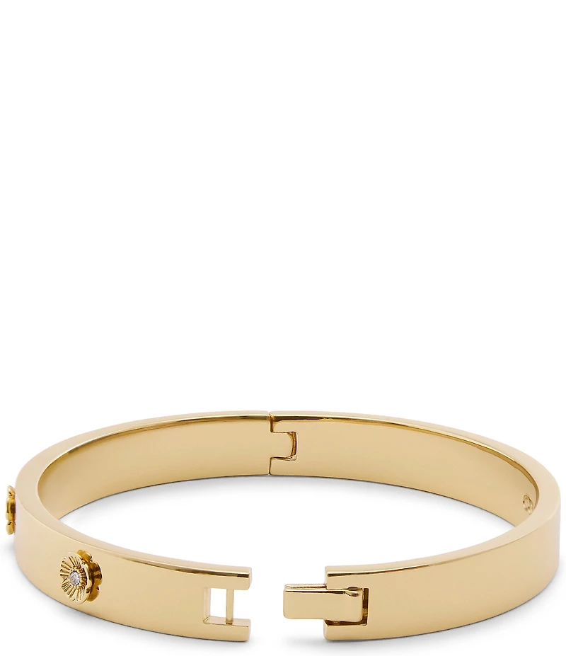 COACH Signature Tea Rose Bangle Bracelet