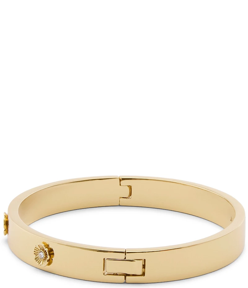 COACH Signature Tea Rose Bangle Bracelet