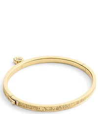 COACH Signature Tea Rose Charm Bangle Bracelet