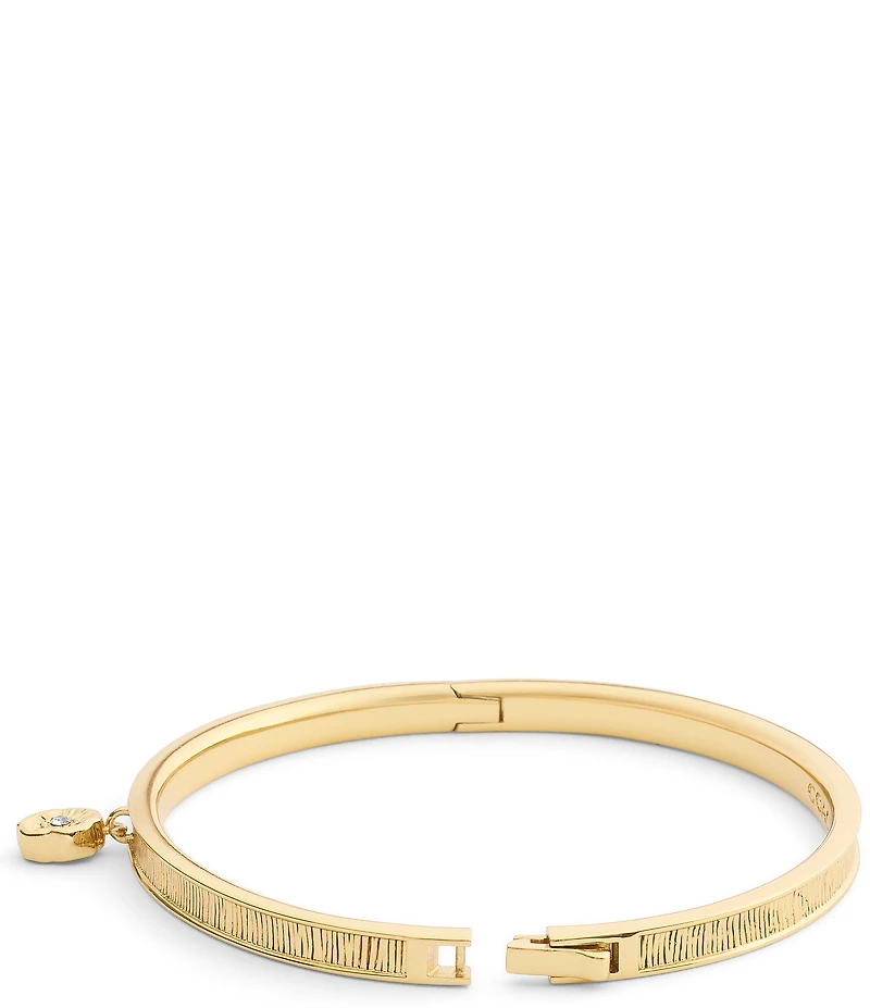 COACH Signature Tea Rose Charm Bangle Bracelet