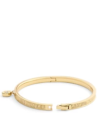 COACH Signature Tea Rose Charm Bangle Bracelet